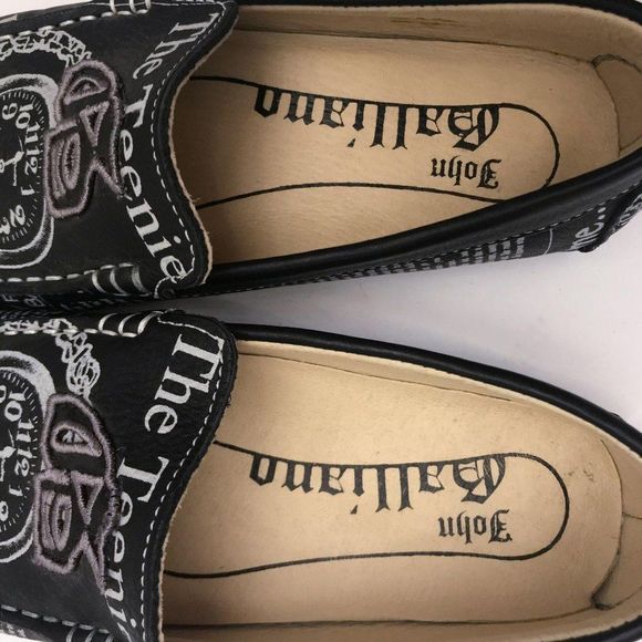 NEW Dior by John Galliano Newspaper Print Driving Loafers Size 3.5 US, 3… - Picture 7 of 16